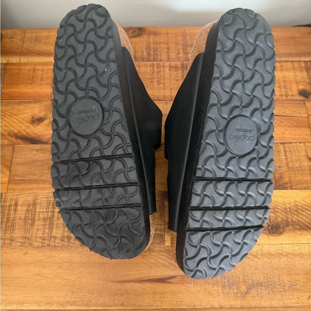 Birkenstocks Vegan Papillio Black Arizona Sandals - Picture 5 of 6